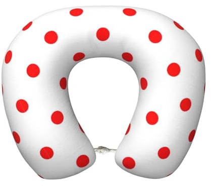 Kfjghhl Polka Dot.Nackenkissen Schlafen Reise Rosa Reisekissen Bequem U Form Memory Foam Kissen Hals