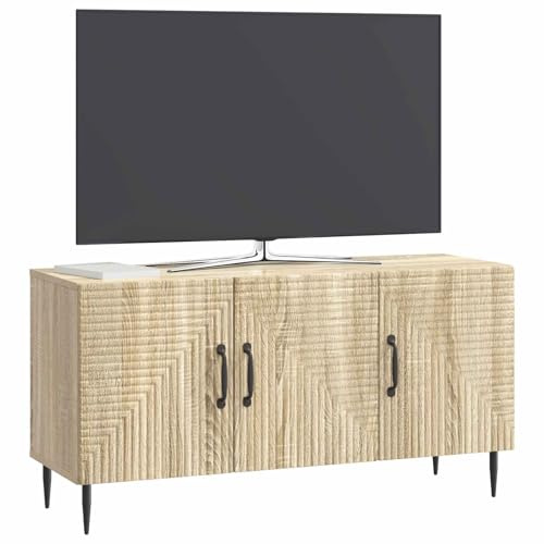 vidaXL TV-Schränk Sonoma-Eiche 99 x 34,5 x 50 cm Holzwerkstoff, Vintage Rechteckiger TV-Schrank, platzsparende Medienkonsole, stylisches Möbelstück für Dein Wohnzimmer
