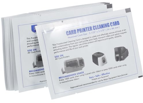 Zerodeko Reinigungskarten Einfache Anwendung für Kartenlesegeräte 15 Stück aus PVC Vielseitig Kompatibel für Pos Terminals und Geldzählmaschinen im Gewerblichen Einsatz