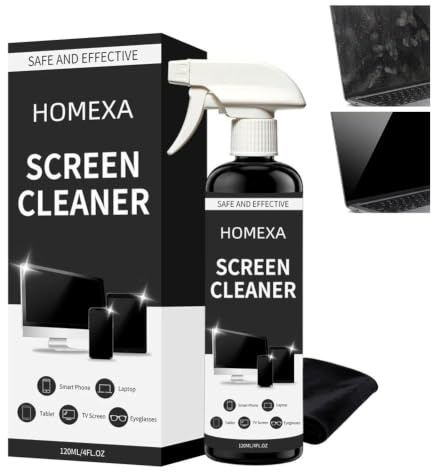 Screen Cleaner Spray, TV Screen Cleaner For Smart TV, LCD, LED, OLED, Large Cloth, Cleaning Bottle For C ScreenCleaner with