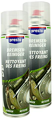 Presto 2X BREMSENREINIGER BREMSEN Reiniger Pflege WARTUNG Reinigung 500 ml 30618