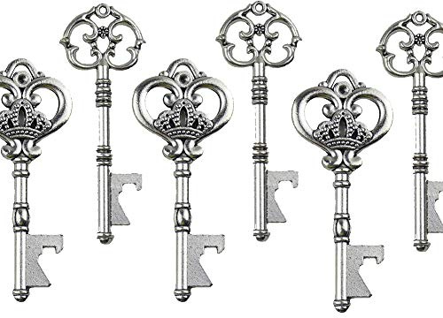 Misti 20 Apribottiglie Extra Large Chiave Forma di Chiave Apribottiglie Vintage - 2 Stili, 20 Apri Chiave (Argento Antico) | Apri Chiave Extra Large a 2 Stili per Birra,Feste,Bar,Regali e Accessori da Cucina