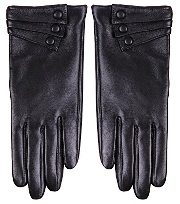 Nappaglo Damen Touchscreen Leder Handschuhe klassische Lederhandschuhe Italienisches Lammfell Winter Warm Handschuhe (Touchscreen)