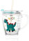 Tasse pour Enfants Tasse à Lait avec Paille Silicone Verres à Boire Transparent 300ml avec Échelle Poignée Verre d'eau Dessin Animé avec Un Couvercle Anti-fuite Mug Enfants,dinosaure,taille unique