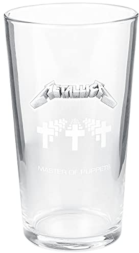Générique Metallica Master Of Puppets Unisexe Verre à bière transparent Verre