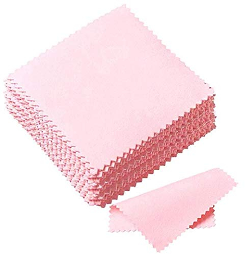 Zonfer 10pcs Weicher Schmuck Reinigungstuch, Silber Schmuck Poliertücher Perle Reiniger Tuch Für Sterling Silber Gold Platin
