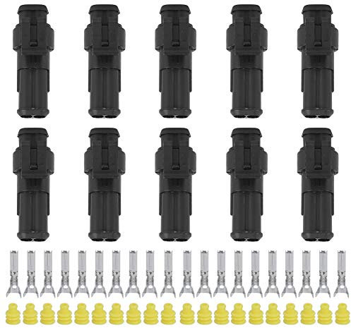 10 Set 2 Pin Way Auto Impermeabile Filo Elettrico Connettore Spina Maschio Femmina Terminale Presa per Moto Scooter Camion Barche