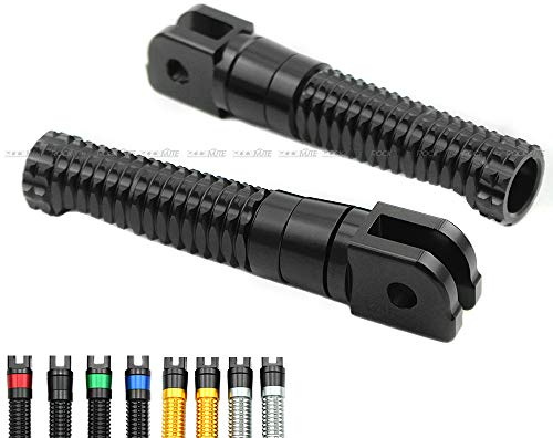 Adaptateur de repose-pieds arrière pour moto Yamaha MT-10 2016-2020, MT-07 MT-09 TRACER 2015-2020, FZ8 2011-2015 - En aluminium gauche et droit - Repose-pieds passager antidérapant (noir)