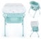 Petite&Mars Table à langer 3 en 1 avec baignoire - Table à langer mobile pliable - Facile d'entretien - Table à langer avec baignoire - Compact (Mint)