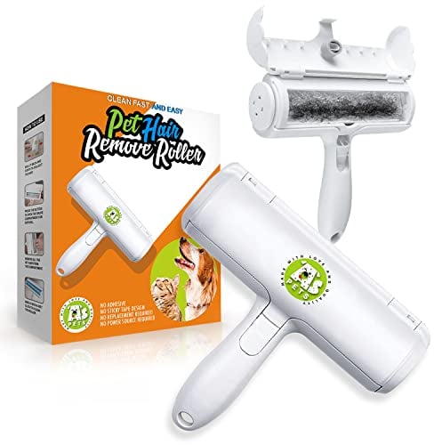 AS Pets Brosse anti poils animaux chat chien, attrape poils animaux, magique réutilisable pour poils, brosse snoofield, épilateur, vêtements, canapé, voiture, lit, tapis pet hair remover