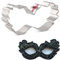 LILIAO Janka Ausstechform für Partymaske, 10,9 x 5,6 cm, für Geburtstag, Kekse, Fondant, Sandwich, Brot, Ausstechformen, Edelstahl