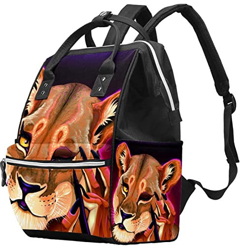 Wickelrucksack Leopard Wickeltasche Wasserdicht Babytasche Multifunktional Rucksack Reisetasche Für Mama Und Papa 27x20x36.5cm