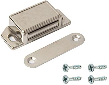 Harmac House Heavy Duty Magnetic Door Catch Cupboard Cabinet Wardrobe Door Magnet Latch 10kg Satin Chrome