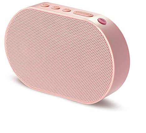 WANWEN Portable Speaker Portable Bluetooth Speaker Outdoor Wireless Smart Speaker 10W Stereo Music Speaker Support Alexa Voice 2200mAh 14H Mini (Color : Pink)