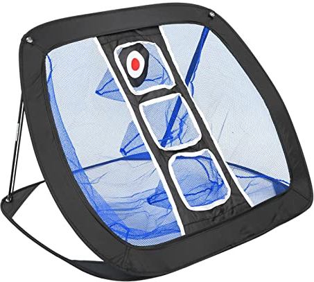 Leapiture Golf-Übungsnetz im Freien Golf-Tennis-Zielübungen Faltbares tragbares Indoor-Golf-Schlagnetz Trainingsgerät Golf-Zielnetz(schwarz+blau)