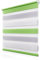 Doppelrollo Klemmfix ohne Bohren 110x140cm(BxH), Rollos für Fenster ohne Bohren Grün-Grau-Weiß, Duo Rollo Klemmrollo, Lichtdurchlässig & Sichtschutz,Fenster Rollos für Innen