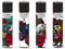 Clipper® Feuerzeuge - 4er Set + Crystal Balls (Hardcore Jungle)