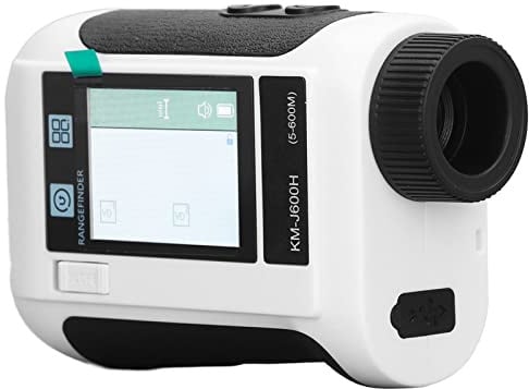 Luqeeg Entfernungsmesser, 656 Yards Entfernungsmesser Entfernungsmesser mit 6,5facher Vergrößerung LCD Touchscreen Sport-Entfernungsmessgerät für Bogenschießen (Weiss)