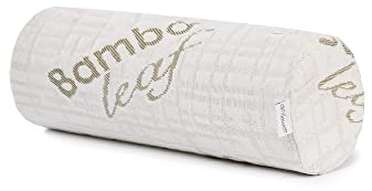 Flowen Nackenrolle mit Bezug Bamboo 32x12 cm Kissenrolle aus Memory Foam Multifunktionales Nackenkissen Rollen Kissen zum Schlafen im Liegen und zur Unterstützung von Rücken und Beinen Bett und Sofa