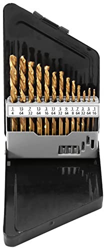 Ocnvlia 13Pcs Left Handed Drill Bit Set Extractor Drill Bits for Tools Accessories with Titanium Nitride Coating