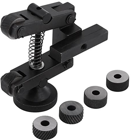 Knurling Knurler Tool Holder Lathe Adjustable Shank with Wheel for Mini Lathe, Durable 45# Carbon Steel, CR15 Wheels