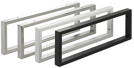 SOTECH 2 Stück Waschtischkonsolen WK500 mm Edelstahl poliert | Design-Waschtischhalterung, stabile Wandkonsolen, Waschbecken Unterbau Wandmontage, Handtuchreling