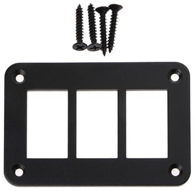 JCAKES 2/3/4/6 Weg Aluminium Rocker Switch Panel Gehäuse Halter for ARB Carling Narva Boot Typ Auto Teile Schalter Teile (Color : 3 Way)