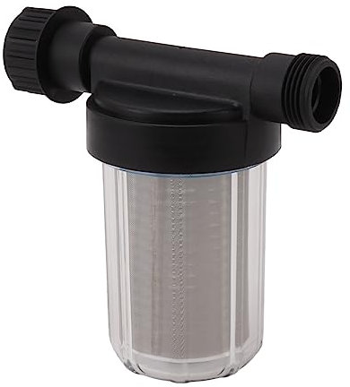 HUSHUI G3/4 Garden Hose Filter Water Pump Strainer Filter Stainless Steel Filter Screen Transparent Design Garden Hose Sediment Filter