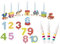 Ameisenkeks® Geburtstagszug Zirkus Zirkuszug + Zahlen 1-10 + 10 bunten Kerzen Susi