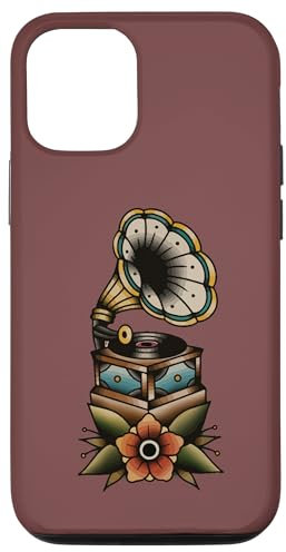 Carcasa para iPhone 14 Tocadiscos de vinilo antiguo