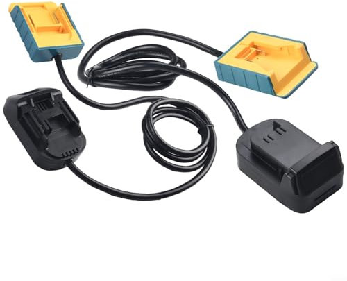 snowchecking Battery Extension Cord with Charger Adapter Portable,for Li-ion Battery Charge Adapter with Extension Cable 18V/20V,Rugged and Easy Installation & Regulation(For )
