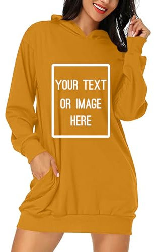 Personalised Tshirts for Women Printed Shirts for Women Loose Long Sleeve Women Hoodies Customisable T Shirt Print Your Own T-Shirts Womens Jumpers
