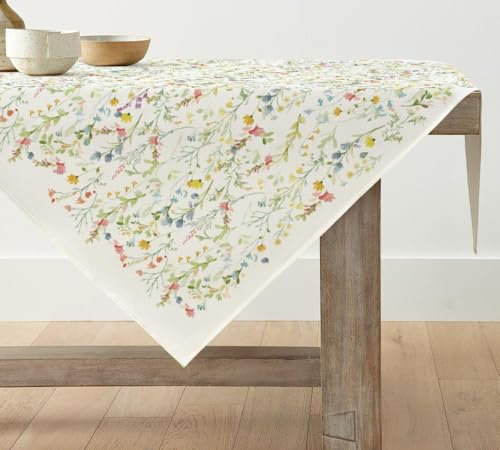 Artoid Mode Blumen Blätter Frühling Tischwäsche, Saisonnal Sommer Küche Tisch Dekoration Drinnen Urlaub Party Dekor 85x85 cm