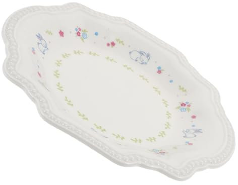 Cabilock Piatto in Ceramica A Forma Di Coniglietto Pasquale - Piatto Decorativo Per Dessert E Frutta