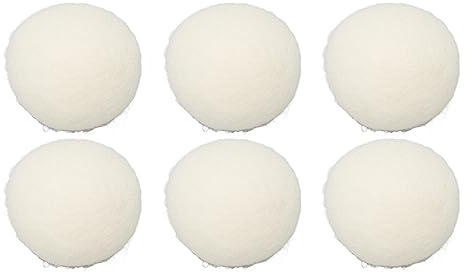 Trocknerbälle, 6er-Pack, zeitsparende, hautfreundliche Trocknerbälle aus Wolle, 2,4 Zoll wiederverwendbare Weichspülerbälle zum Waschen von Kleidung (6cm)