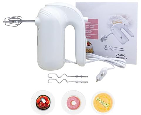 batidora de cocina con cable, batidora de mano eléctrica - Batidora de cocina portátil de 5 velocidades con cable | Batidora manual para pasteles de 5 velocidades, batidora eléctrica manual para cafet