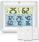 Urageuxy Funk Thermometer mit 3 Außensensoren - Wetterstation mit 100m Reichweite, Digital Hygrometer Thermometer mit Großem LCD-Display, MIN/MAX-Aufzeichnung, Einfache Bedienung (Weiß)