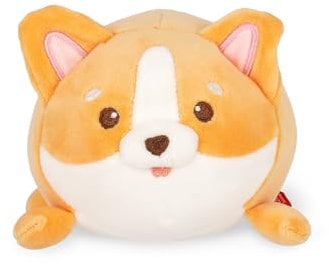 Legami - Super Soft Plush Plüsch, Corgi Thema, Mini Größe, mit personalisierbarer ID Karte, Steht alleine, 14x15x12 cm, Orange