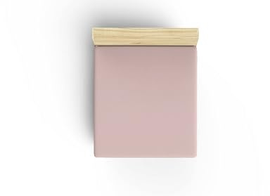 Ranforce Drap Housse Simple XL Rose Poudré 100% Coton 100x200+40cm 155 Fils 117g/m² Lavable en Machine à 30°C Doux et Durable
