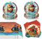 Vaisselle d'anniversaire pirate - Assiettes en carton - Décoration de fête d'anniversaire - Motif bateau pirate - Orange - 2