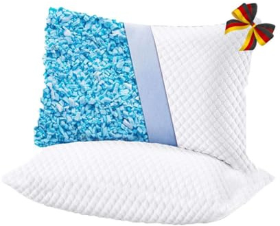 Artwelt Smart Pillow Kopfkissen Memory Foam Nackenstützkissen Höhenverstellbar Ergonomisch Beidseitiger Komfort für Sommer & Winter Allergikerfreundlich Waschbarer Bezug 50x70 cm (1 Stück)