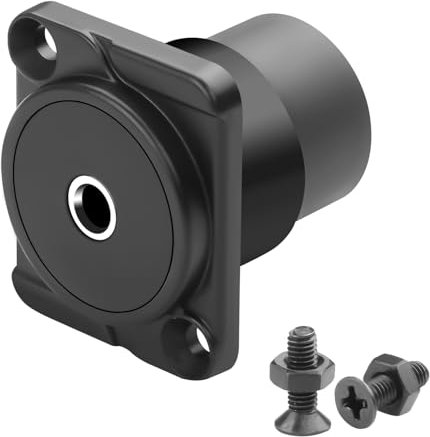 QIANRENON TRS 3.5mm Montaggio a pannello Connettore Stereo Accoppiatore 3 poli 1/8 TRS Femmina a Femmina Adattatore Fisso Presa Cuffia, XLR/D Tipo Montaggio a Pannello, per Amplificatore Porta Audio