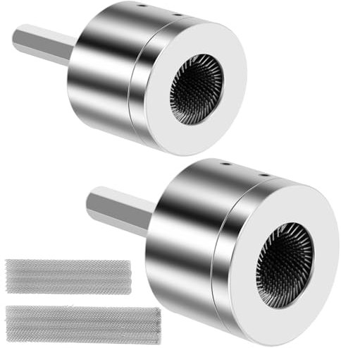 2PCS Copper Pipe Cleaner for Drill 15mm 22mm Metal Tube Cleaning Tool with Replaceable Brush Heavy Duty Pipe Cleaning Brush for Plumber