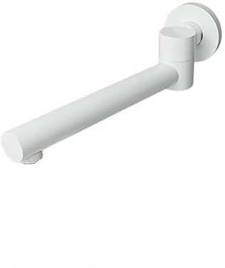 Grifos de cocina Grifo for lavabo de baño, mezclador con caño giratorio, accesorios, salida de agua montada en la pared, grifo for bañera de latón negro y gris para barra de autocaravana(Bianco)