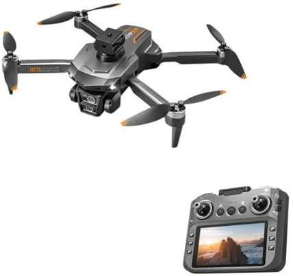 LKHLTBF Triple Battery,Drone Professionnel lu30 avec caméra HD sans balais GPS 8k, écran 4,5 Pouces, télécommande, Photographie aérienne, évitement d'obstacles