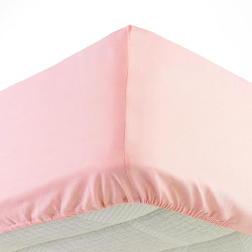 Drap Housse Jersy 160x200cm Rose Dragée