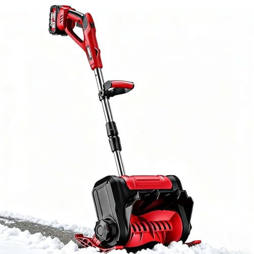 zhenmaster Soffiatore Neve Cordless 20V con Doppia Batteria 4.0Ah, Pala Neve Elettrica 1200W Brushless, Larghezza Pulizia 32cm, Getto Neve 8m, Ideale per Driveway, Scale E Terrazze