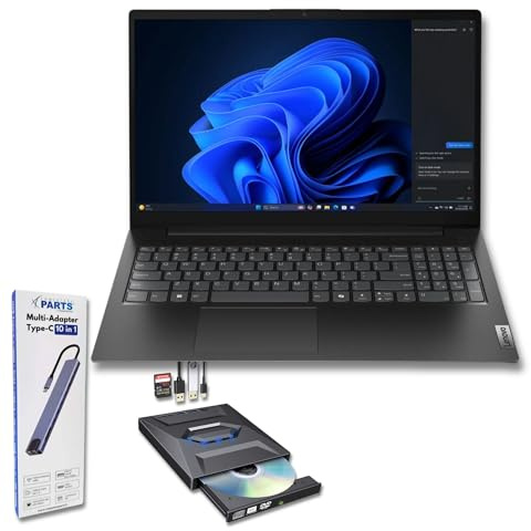 Lenovo V15 G5 Notebook 15,6 Zoll Full HD Intel Core i5-13420H 13. Generation 8 Core 4,6 GHz | 16 GB DDR5 | SSD 1TB NVMe | Wi-Fi 6 | Windows 11 Pro Docking Station + DVD-Brenner