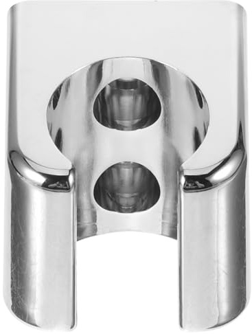 OUNONA Wall Mounted Shower Head Bracket with Two Angle Slots Abs Material Fixed Shower Handle Mount Waterproof and Break Resistant Silver Bathroom Accessory