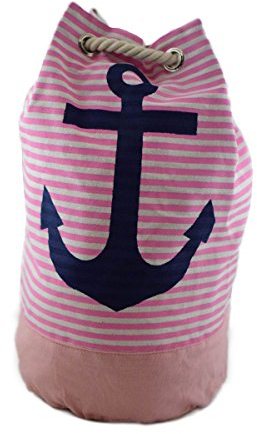 Sonia Originelli XL Seesack Anker Sebastian Tasche Marinesack Farbe Rosa-Marine